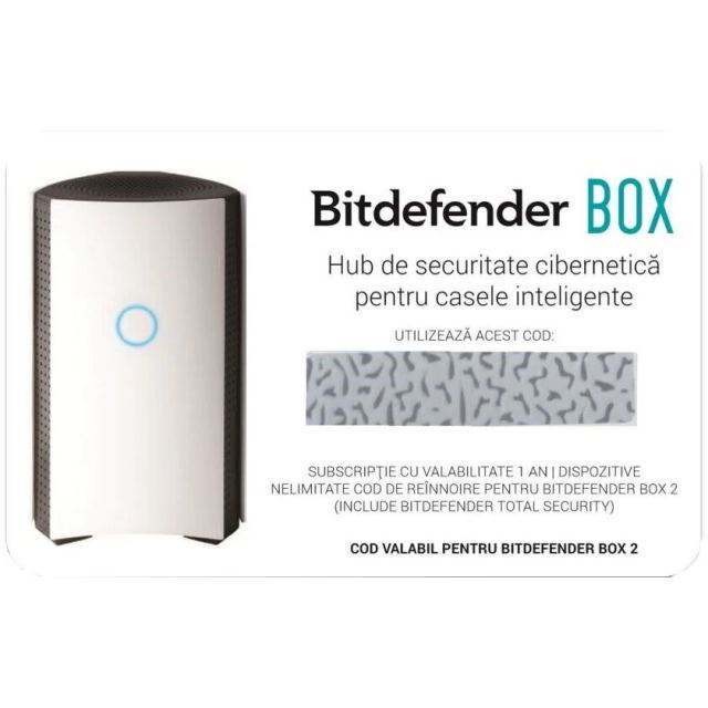 BitDefender Bitdefender BOX, reinnoire licenta, scratch card