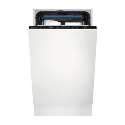 Masina de spalat vase incorporabila slim Electrolux EEM43200L, 10 seturi, GlassCare, Indicator sare, 8 programe, clasa E (Alb)