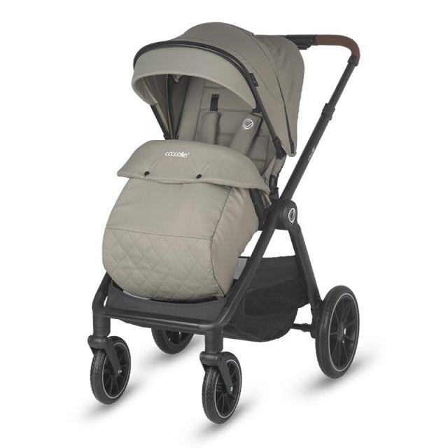 Carucior modular pentru bebelusi 2 in 1 Coccolle Aspen Premium Line, Pliabil, Roti detasabile, Suspensii, Spatar reglabil, Maner ajustabil, Copertina XXL, Husa de picioruse si ploaie, Sarcina maxima 22 kg, Standard de siguran