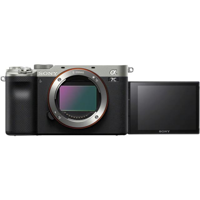 Sony Aparat foto mirrorless Sony Alpha A7C, 24.2MP, Full-Frame, 4K, Body, Argintiu