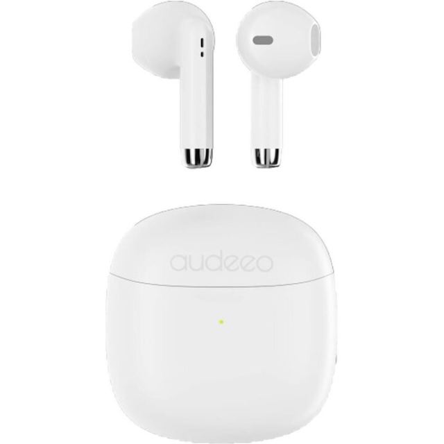 Audeeo Casti  In-ear Audeeo Orbiter II, True Wireless, Autonomie 20h, Impermeabil IPX4, USB-C, Alb