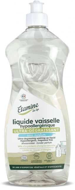 Detergent Bio hipoalergenic pentru vase Etamine fara parfum 1 litru
