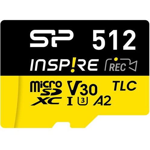 Silicon&nbsp;power Card de Memorie Silicon Power Inspire 512GB, CL10, V30, A2, Adaptor SD