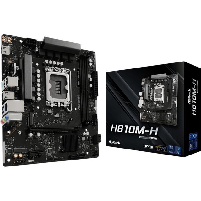 ASROCK Placa de baza ASROCK H810M H, Intel H810, LGA 1851, mATX, DDR5