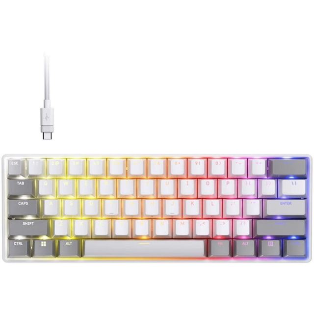 CORSAIR Tastatura mecanica gaming Corsair CLIPPER PRO MINI 60, MGX Hyperdrive Core Hall Effect Switches, compatibila PC/MAC/PS/XBOX, 8K hyper-polling, IP57, Alb