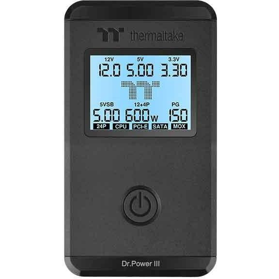 Thermaltake Tester de curent electric surse Thermaltake Dr. Power III AC-069-OO1NAN-A1, 12+4pin, PCIe Gen 5.1, Negru