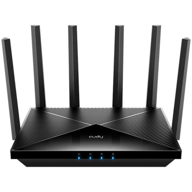 Cudy Router Wireless Cudy WR11000, BE11000, Tri-Band, Wi-Fi 7, 2.4 GHz: 688 MB/s, 5 GHz: 4324 MB/s, 6 GHz: 5765 MB/s, Negru