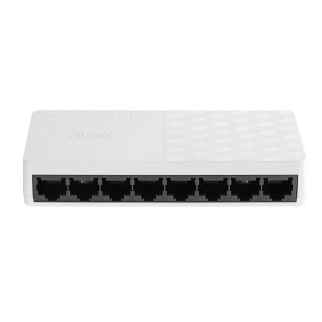 Switch cu 8 porturi Hikvision HiLook NS-0108D, RJ45 10/100 Mbps, 1.6 Gbps, plug and play, fara management