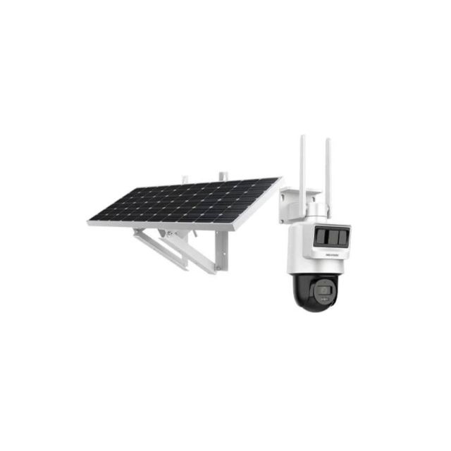 Camera supraveghere 4G cu panou solar Hikvision Hilook PTZ-N2C400I-K/4G/C09S20, 4 MP, 2.8 mm, PIR 12 m, IR 30 m, panou solar 20W, acumulator 90 Wh, microfon si difuzor, slot card
