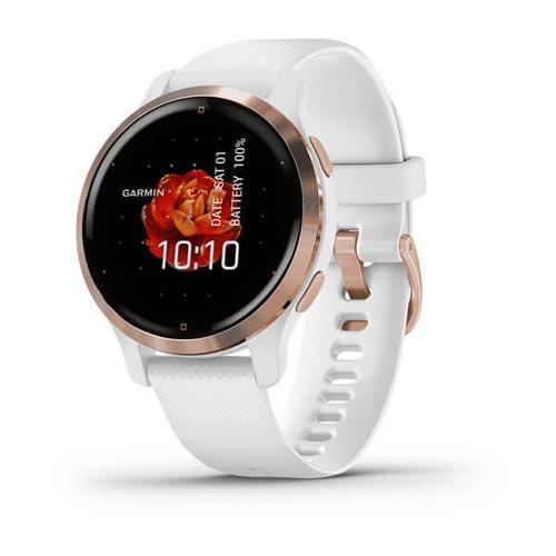 Ceas activity outdoor tracker Garmin Venu 2S, Bluetooth,  Wi-Fi, GPS,  rezistenta la apa 5 ATM (Alb)