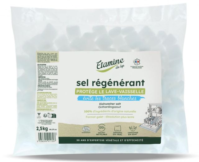 Sare Bio regeneratoare pentru masina de spalat vase Etamine fara parfum 2.5 kg