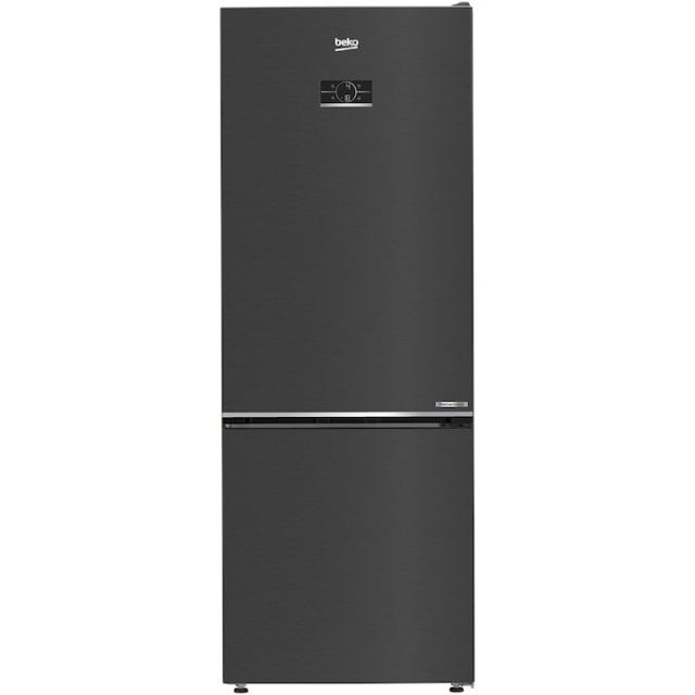 Beko Combina frigorifica Beko B3RCNE564HXBR, HarvestFresh, AeroFLow, 490 L, Clasa E, H 192 cm, Dark Inox