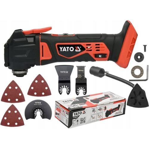 Set unealta multifunctionala si accesorii Yato YT-82819, 18 V, 18000 rpm, IP20, fara acumulator si incarcator, Negru/Portocaliu