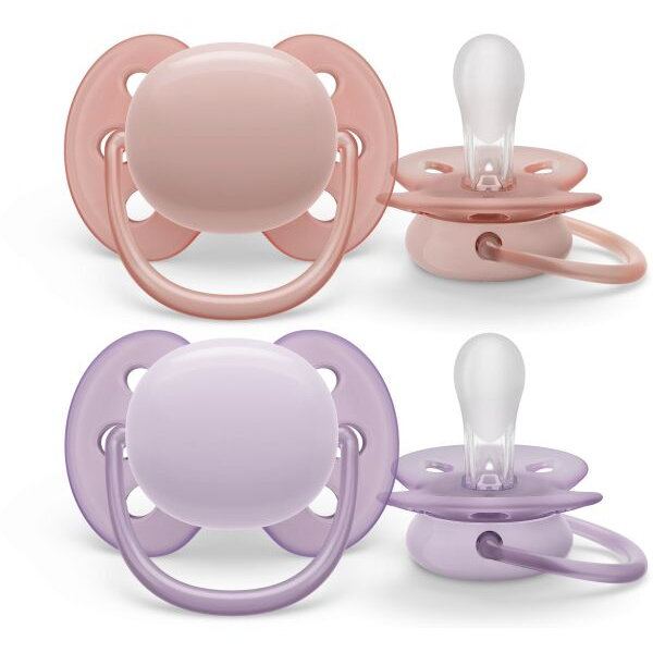 Philips&nbsp;AVENT Set 2 suzete Philips AVENT ultra soft SCF091/31