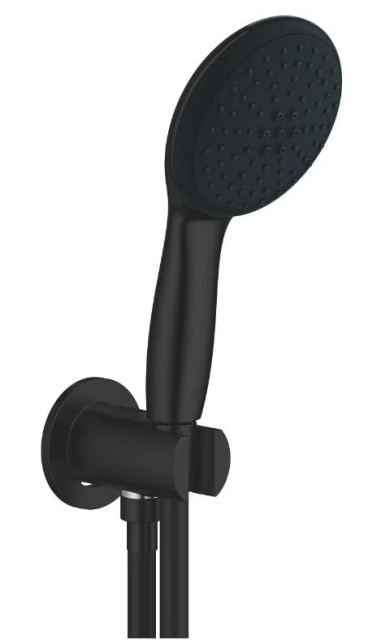 Para de dus Grohe Tempesta 110 264062433, universala, 2 functii, 110 mm, cot iesire/furtun, mat, Negru