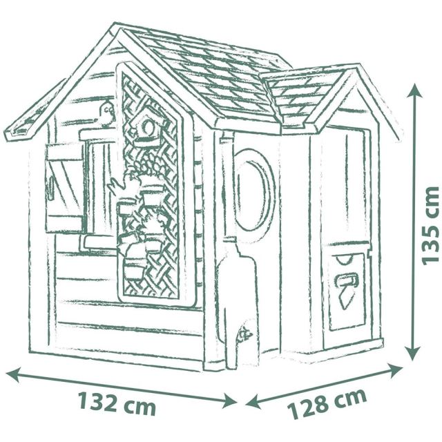 Casuta pentru copii Smoby Life Garden House cu 21 accesorii