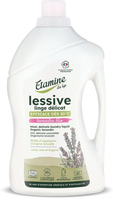 Detergent Bio rufe delicate si lana Etamine parfum lavanda 33 spalari 1 litru