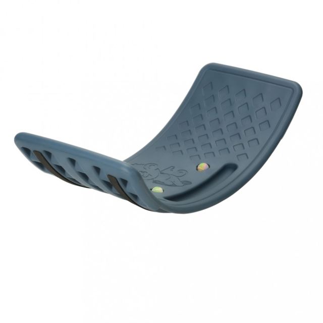 Placa de echilibru pentru copii, Ikonka blue, cu 2 bilute incluse, dimensiune 67 x 29 cm