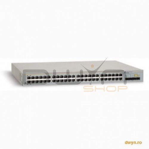 ALLIED&nbsp;TELESIS Allied Telesis Switch 48 port, 4x Gigabit SFP uplink, Gigabit, Websmart, Rackmount, Non-blocking, 8K