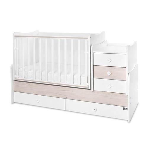Mobilier multifunctional Lorelli Maxi Plus Trio White Light Oak, 70 x 160 cm, transformabil