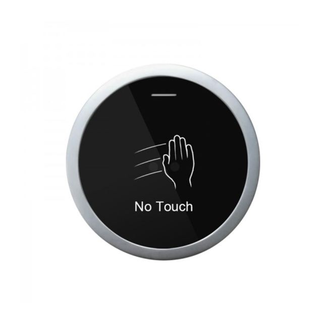 Buton cerere iesire cu LED de stare bicolor SBUTTON 100, NO/COM/NC, infrarosu, fara contact, aparent