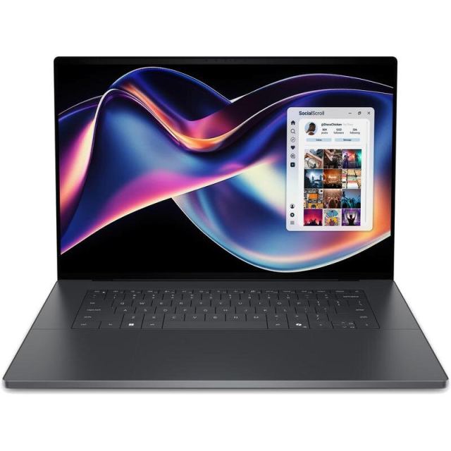 Dell Laptop DELL XPS 16 DA16260, Procesor Intel® Core™ Ultra X7 358H (18M Cache, pana la 4.80 GHz), 16 inch, 3.2K OLED 20-120Hz Touch, 32GB LPDDR5X, 1TB SSD, Intel Arc B390 Graphics, Windows 11 Pro, Gri