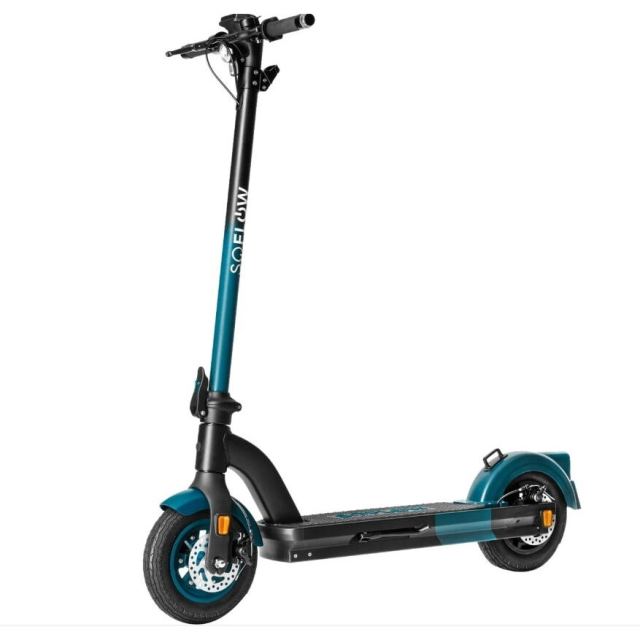 SoFlow Trotineta electrica SoFlow SO4 Pro Gen 2, Autonomie 40 Km, Viteza 20 Km/h, Putere motor 500W, Negru-Albastru