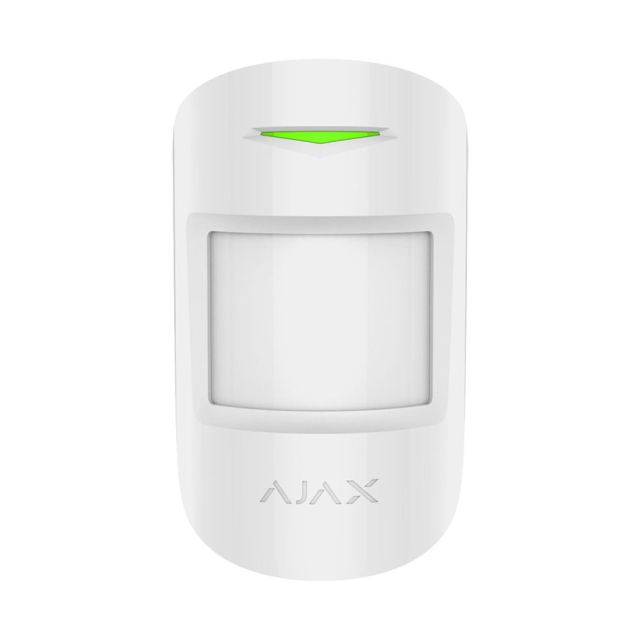 Detector de miscare wireless PIR Ajax MotionProtect WH, 12 m, 88 grade, pet immunity, 868 MHz, RF 1700 m
