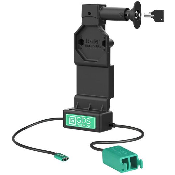 RAM&nbsp;MOUNTS Dock de blocare GDS® Uni-Conn™ + USB-A dublu cu buton de eliberare