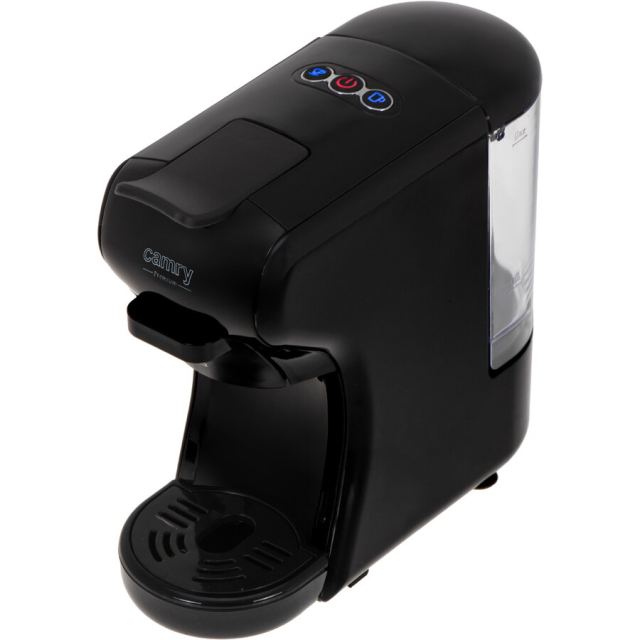 CAMRY Espressor Camry CR 4414bb, 1450 W, 19 bari, rezervor apa 0.6 L, multi-capsule, 9 adaptoare, Negru