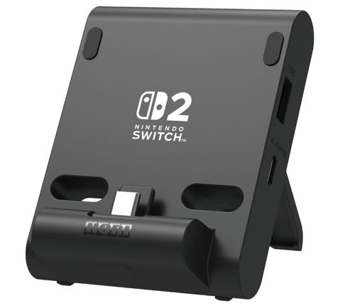 Suport de incarcare Nintendo Hori pentru Nintendo Switch 2, USB-A, USB-C (Negru)