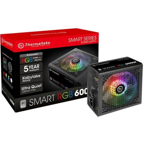 Thermaltake Sursa alimentare Thermaltake Smart RGB, 600 W, 80 Plus, 230V EU, ATX 12V 2.3, Negru