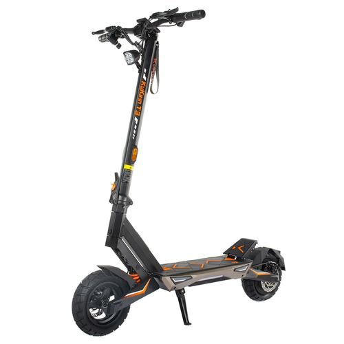 Trotineta electrica KuKirin T3, motor 800W, baterie 48V 15.6Ah, viteza maxima 45km/h, autonomie 58km, roti 10 inch, frane pe disc, amortizoare fata si spate (Negru)
