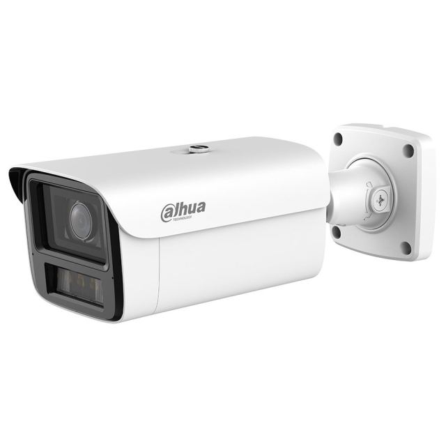 Camera supraveghere exterior IP cu iluminare duala Dahua WizMind IPC-HFW5859Z-ZHE-PV-PRO, 8 MP, 2.7 - 12 mm, motorizat, IR/lumina alba 60 m, microfon si difuzor, slot card, WizColor, functii AI, incalzire, detectie smart, PoE