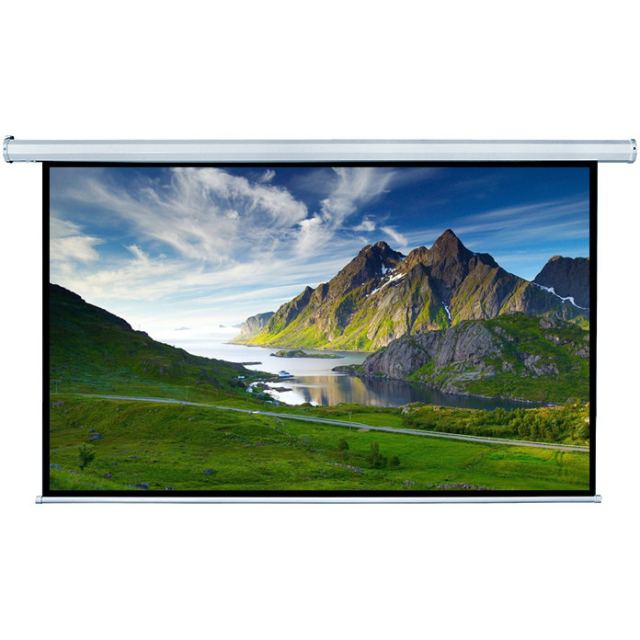 Blackmount Ecran proiectie electric perete/tavan Blackmount, marime vizibila 300cm x 169cm, cu telecomanda