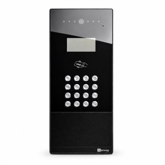 Videointerfon de exterior Genway C9I21L-C, 125 kHz, 1/3 inch color, full-duplex, aparent, bloc