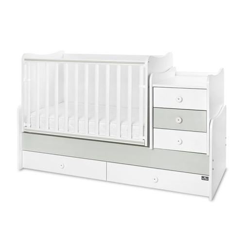 Mobilier multifunctional Lorelli Maxi Plus Trio White Milky Green, 70 x 160 cm, transformabil
