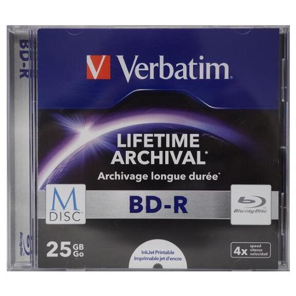 Verbatim Disc inscriptibil Blu-ray Verbatim M-DISC BD-R, 4X, 25 GB, 5 bucati/cutie
