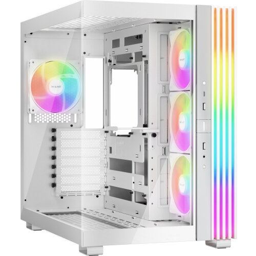 Be&nbsp;quiet! Carcasa PC Be quiet! Light Base 600 LX, MiddleTower, ARGB, Fara sursa, Sticla temperata, 10 ventilatoare compatibile, 4 incluse, Alb