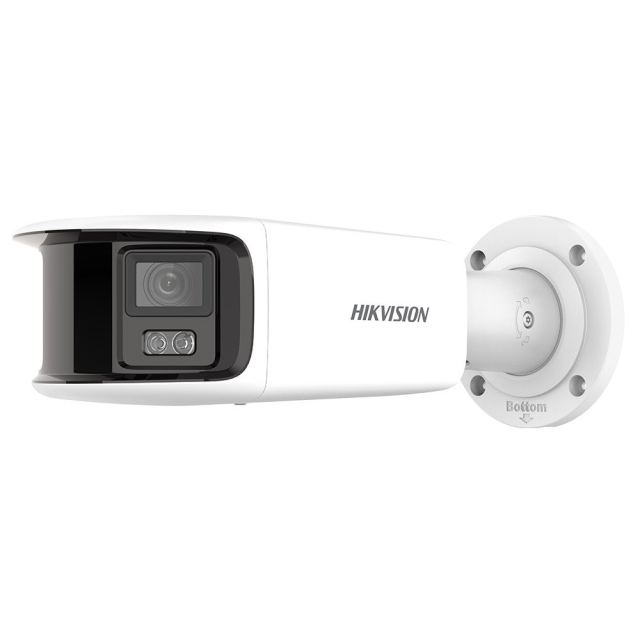 Camera supraveghere exterior IP panoramica Hikvision ColorVu DS-2CD2T87G2P-LSU/SL, 8 MP, 4 mm, lumina alba 40 m, slot card, microfon si difuzor, alarma vizuala si sonora, detectie miscare, protectie perimetrala, PoE