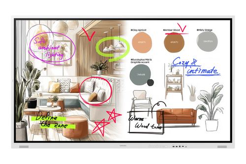 Tabla interactiva Samsung Flip 5 Pro 85inch WM85FX, UHD (3840x2160), Wi-Fi, Bluetooth, 20 Touchpoints, 8ms (Alb)