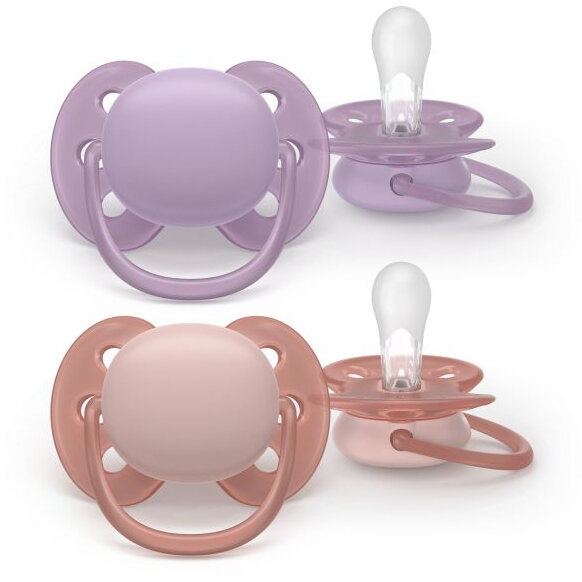 Philips&nbsp;AVENT Set 2 suzete Philips AVENT ultra soft SCF091/43