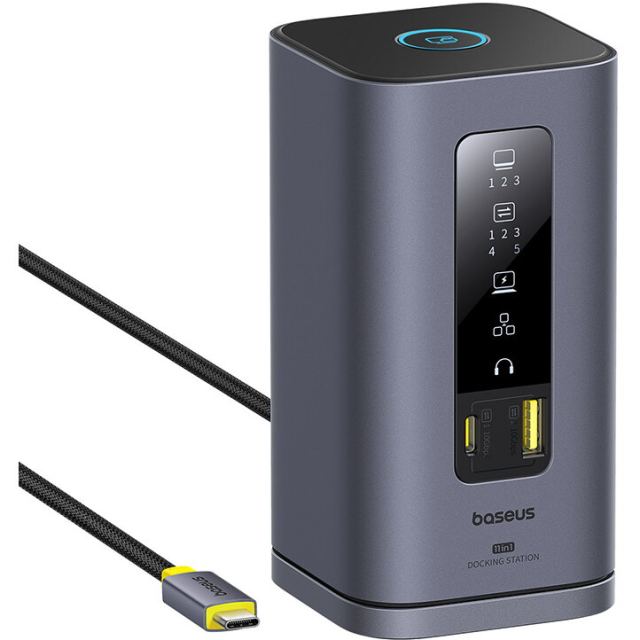 BASEUS Docking Station Baseus Spacemate 11-in-1 (MAC), 4K, Smart Dispaly, Gri