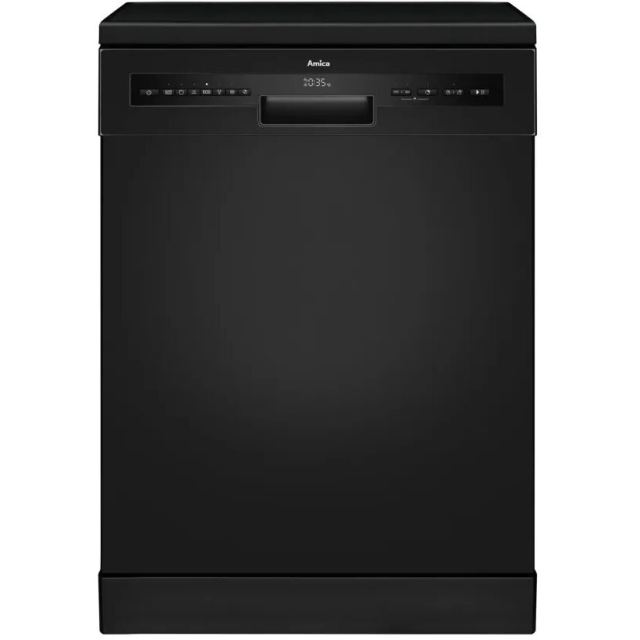hansa Masina de Spalat Vase Hansa DFM66C8EOiBD, 14 Seturi, 7 Programe, Display LED, 3 Sertare, ECO, Indicator Sare, Dedurizare, Clasa C, 60cm, Negru