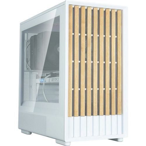 Zalman Carcasa PC Zalman P10 NAMU, mATX, Mini Tower, Sticla temperata, Fara sursa, 9 ventilatoare compatibile, 3 incluse, AlbAlb