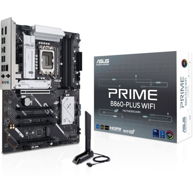 Asus Placa de baza ASUS PRIME B860-PLUS WIFI, Intel B860, LGA 1851, DDR5, ATX