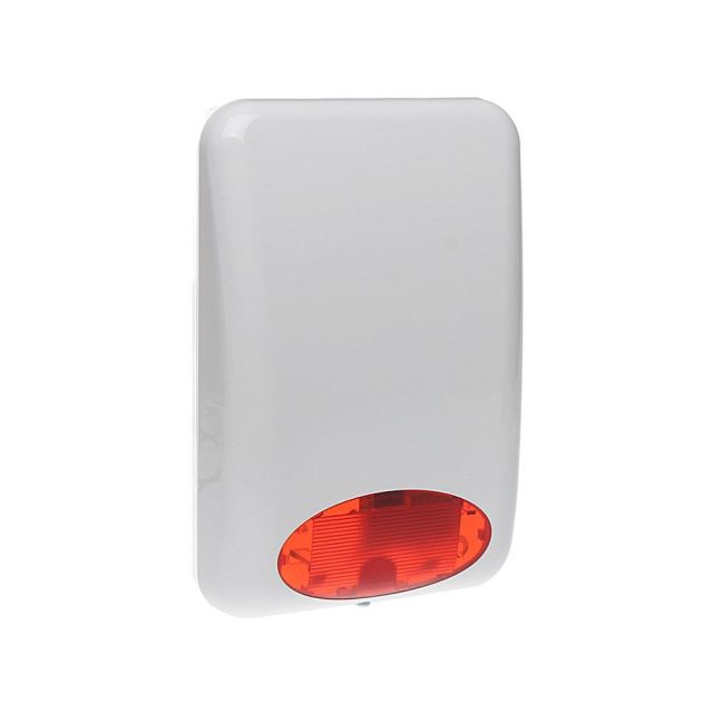 Sirena stroboscopica de exterior Satel SPL-5010 R, sirena, 120 dB, LED, tamper, rosie