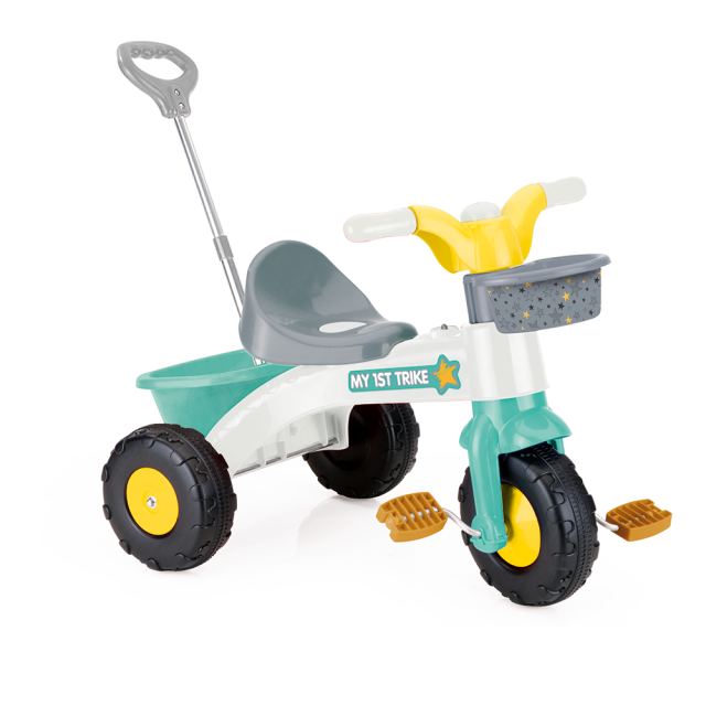 Prima mea tricicleta cu maner Pastel