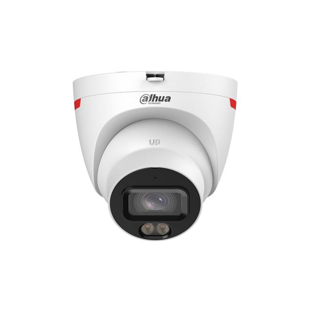Camera supraveghere IP Dome Dahua WizSense DH-IPC-HDW2249T-S-PRO, 2 MP, 2.8 mm, lumina calda 30 m, microfon, PoE, slot card
