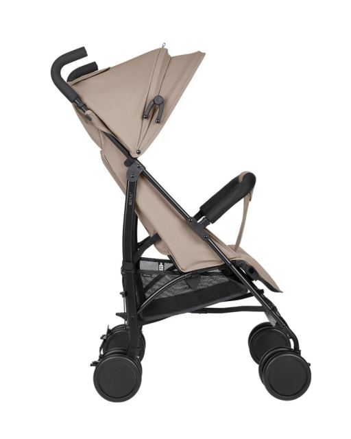 Carucior sport pentru copii KikkaBoo Beetle 2 Dark Beige cu spatar reglabil,bara de protectie detasabila,pliere tip umbrel,copertina reglabila,roti pivotante detasabile,pana la 22kg